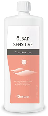 Spitzner Ölbad Sensitive 1000 ml – dermatologisch getestetes Ölbad für trockene Haut, intensiv rückfettend, hergestellt in Arzneibuchqualität