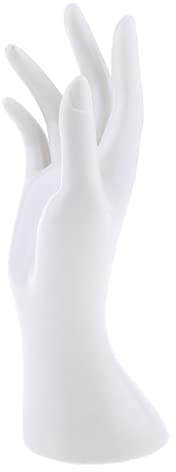Almencla Elegante Maniquí Femenino Mano Derecha Pulsera Anillo Reloj Soporte de Exhibición Estante - Blanco, tal como se describe