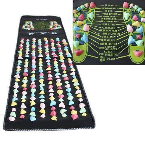 Masajeador de pies, alfombra de masaje de piedra de paseo, esteras de acupresión de pie cojín masajeador estera cuidado de la salud para aliviar el dolor, estimular la circulación sanguínea