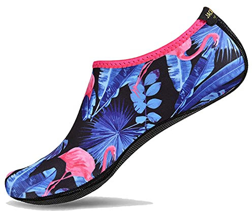 JACKSHIBO Simskor dam barfotaskor herr badskor vattenskor barn strandskor pojkar flickor surfskor vattenskor, 19 flamingo, 39/40 EU