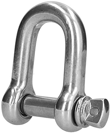 Lot de 2 manilles d'ancrage M16 - Outil de levage de terre marine - Grande force de charge pour alimentation électrique