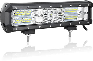 Willpower Barra Led 30cm 12 180W 12V 24V Largo Alcance Luz para 4X4 Coche | IP67 Impermeable, 6000K Blanco, para Tractor Camion Quad SUV ATV UTV Offroad Barco Vehículos