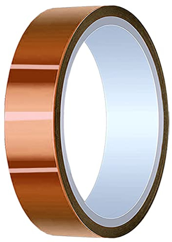 DAOKAI 30mm x 28m(90ft) High Temperature Tape High Temp Tape Polyimide Heat Resistant Tape Thermal Tape Kapton Tape for Masking/Solder / 3D Printers/Battery