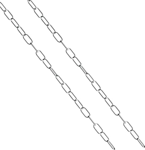 hannger Edelstahlkette Meterware, 2m 2mm Rundgliederketten in Vielen Längen und Stärken bis 35Kg belastbar für Hundekette, Kette Hängesessel, Absperrketten, Kette Zum Aufhängen, Lampenkette