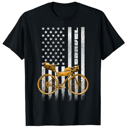 Gravier Bike Drapeau américain – Gravier Jour de l'Indépendance T-Shirt