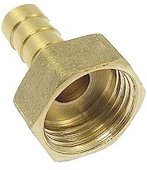 M METERXITY Ottone Dritto Dentellato Tubo flessibile Raccordo - per Trasporto Olio Liquido Gas, Applicare a Esterno/Industriale (10mm Dentellato, 1/2 G Femmina)