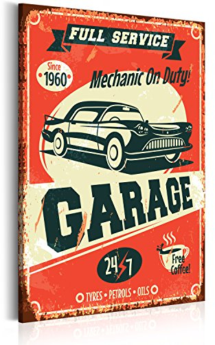 B&D XXL - Akustikbild Bilder Akustikschaum Hochleistungsschallabsorber Schallschutz Leinwand 1 tlg Wandbild Raumakustik Schalldämmung Poster Garage Auto Poster m-B-0002-b-b
