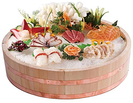 Große hölzerne Sushi-Reisschüssel, Sushi-Reis-Mischwanne für Zuhause, Küche, Restaurant 39 * 39 * 10 cm