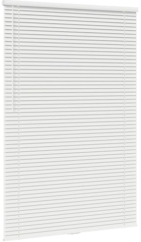 Cordless Aluminum Mini Blind - 18 W x 48 L - White, Premium Duty 1 Inch Metal Slats, Over 400 Custom Sizes Starting at 19.97, Durable, Waterproof Window Shades by Lumino