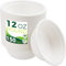 Birchio 100 Bols Jetables en Bagasse de Canne à Sucre (350ml/12oz) - Solide, Biodégradable & Compostable pour les alimentaire Chauds et Froids, Soupe,Barbecues, Pique-niques et Evénements en Plein Air