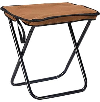 Sharplace Campinghocker, Sitz, Kleiner Klappstuhl, Faltbarer Campingstuhl, Fußstütze, Campinghocker, tragbarer Klapphocker für Terrassengartenarbeit, Braun