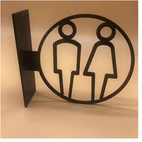 Toilettenschilder Toiletten-Schild, Herren- und Damen-Badezimmer-Beschilderung, Hotel-WC-Toiletten-Beschilderung, seitlich angebrachte Toiletten-Erinnerung, öffentliche Toiletten-Beschilderung für Toi