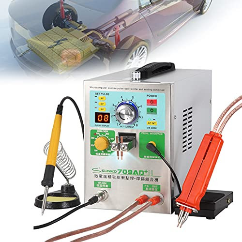 KLUFO Saldatrice a Punti elettrica per Batteria al Litio 709AD+ Saldatrice a Punti elettrica ad Alta Potenza, Tester per caricabatteria per Saldatura 800A 3.2KW