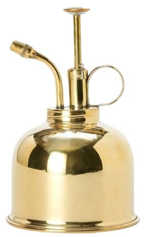 Porgeel Mister Spray Bottle 300ml Plant Mister Brass Plant Spritzer Sprayer Small Watering Can for Flower Golden