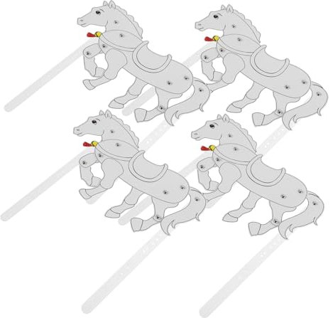 DRESSOOS 4stücke Teiliges Pferde-schattenpuppen Handgefertigte Chinesische Puppen Für Traditionelles Schattenspiel Kreative Ausdrucksform Für Geschichtenerzählen Und Kulturelle