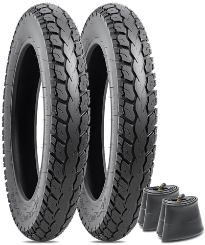 16x3.0/79-305 Bike Tire and Tube, 16 x 3.0 Tire Tube with Angled Valve Stem, 16x3.0 Tires Compatible with E-Bikes Electric Scooters Pitbike Motorcycle Dirt Bike Trike Unicycle and Folding Bike(2 Sets)