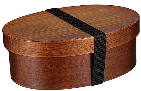 Zerodeko Boîte à Lunch Bento Japonaise 600 Ml En Bois Naturel Compartiments Étanches, Design Compact Pour Usage Scolaire Et Sorties En Plein Air