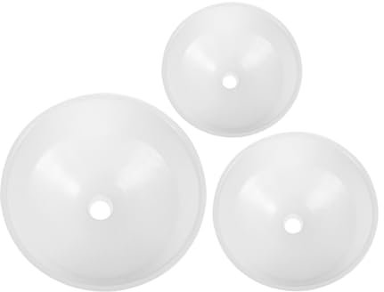 Mikikit 3 Embudos de Plástico Blanco, Boca Ancha, para Cocina y Llenado de Botellas Pequeñas Vertido Controlado, Fácil de Limpiar