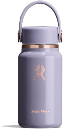 Hydro Flask Micro Bottle - Leak Proof Purse or Pocket Flask - Insulated Mini Water Bottle 6.7 Oz Vapor Rose Gold