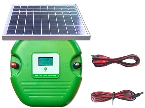 VCHICS Elektrozaun, Elektrisches Zaun- von Waterproof High Effenicy Solar Electric Zaun Ladegerät Maximum EnergyFarm und Weidenutzung Einsatz in Haushalt und Garten
