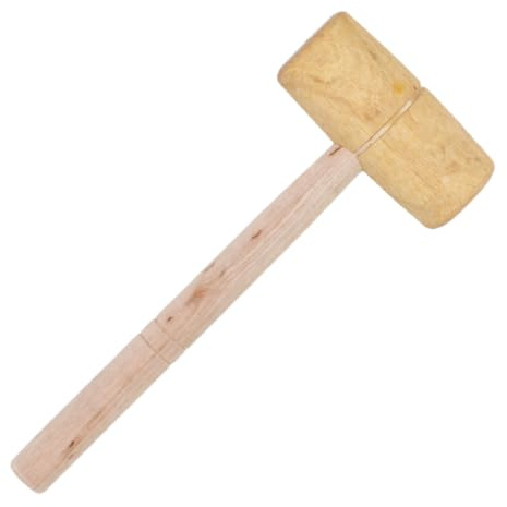 HOMSFOU Maillet en bois - Marteau de charpentier compact avec poignée lisse - Outil de travail du bois multi-usage pour le travail du cuir et les projets de menuiserie