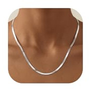 SLOONG Silberkette Damen 925 Ohne Anhänger, Schlangenkette Silber 925
