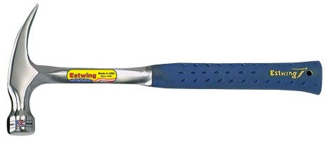 Estwing, E3-12S, E3-12S 12 oz 27,94 centimetri superficie corda gomma impugnatura liscia Rip Martello con vinile Pausa