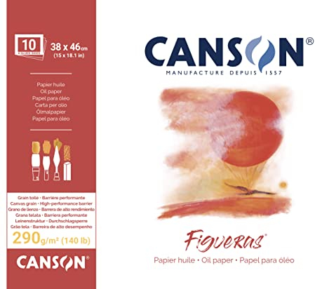 Canson 200857228 Figueras - Ölmalpapier, 38 x 46 cm, naturweiß