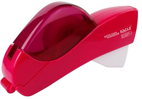 Eagle Automatischer Klebebandabroller und Klebebandpistole, 12 mm und 3/4 Zoll (19 mm) Ideal zum Kleben von Geschenken, Paketen, Sammelalben und Umschlägen, Rosa