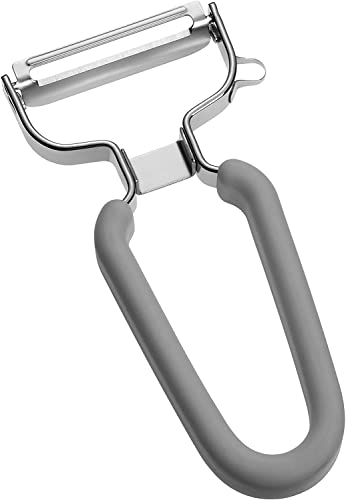 Lurch 10097 - Pelador para espárragos y Otras Verduras de Tallo, Acero Inoxidable, sílex Gris, 10 x 1,5 x 18 cm