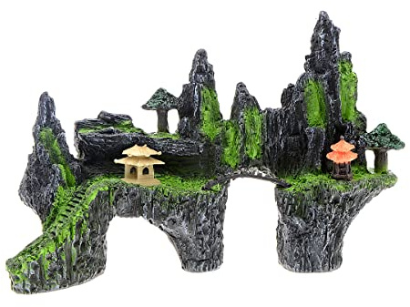 Saim Mountain View Aquarium Ornament Baum Haus Br¨¹cke Fisch Tank Dekoration