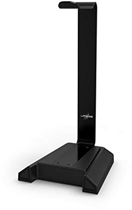 uRage Gaming-Headset-Stand “AFK 200”, schwarz, Kopfhörer-Ständer aus robustem Metall, bis 2,2 kg, Over-Ear & On-Ear, rutschfeste Unterseite aus Gummi