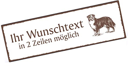 Türschild Berner Sennenhund Namensschild personalisiert mit Gravur- 150mm x 50mm - selbstklebend