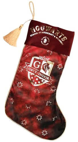 Widdop Harry Potter Gryffindor Alumni Weihnachtsstrumpf für Geschenke, 55 cm, Weihnachtsgeschenke, zum Aufhängen, Kindergeschenk, Rot