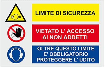 GLOBAL CARTELLO SEGNALETICO - CARTELLO CANTIERE - Adesivo Extra Resistente, Pannello in Forex, Pannello In Alluminio (20X31 CM, Alluminio)