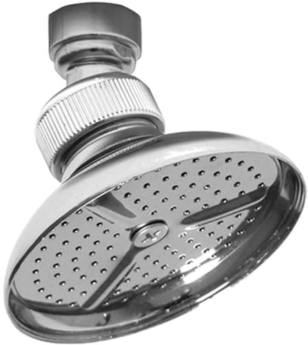 Schläfer 134115 | Soffione Doccia Universale Relexa, Doccino da 8 cm, Getto a Pioggia ad Alta Pressione, Soffione Diametro 82mm, Snodo Regolabile Standard G 1/2, Finitura in Ottone Cromato