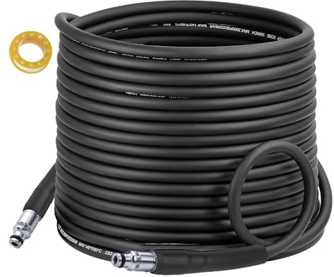 20M/65FT High Pressure Washer Replacement Hose for Bosch AQT Series Domestic Pressure Washers Bosch Aquatak, Accessories Extension Water Clean Pipe, Click Type Plug Quick Connector SDS Fittings
