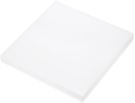 DMiotech Feuilles en Plastique UHMW de 8 x 8 x 1 Pouce, Polyéthylène à Ultra Haut Poids Moléculaire, Planche de Polyéthylène Blanc Opaque pour l'Automobile, la Chimie, la Fabrication