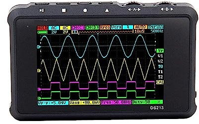 Mini oscilloscopio digitale portatile 4 canali 15 MHz Larghezza di banda 100 Msa/s(With Silicone Boot)