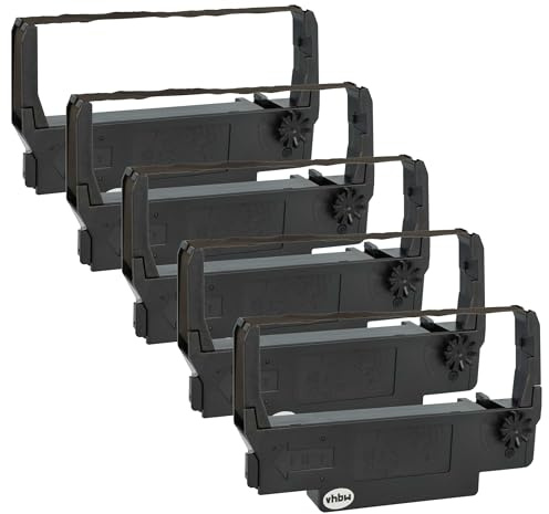 vhbw 5x Farbband Schriftband Ersatz für Epson C43S015451 | ERC30B, ERC-34, ERC-38 B, ERC-30, 655N für Nadeldrucker, Bondrucker - Lila
