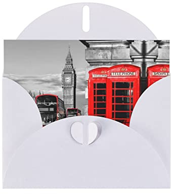 England, Großbritannien, London, Telefon, Perlpapier, Urlaubs-Grußkarte (horizontal), Geburtstagskarte, blanko Grußkarte