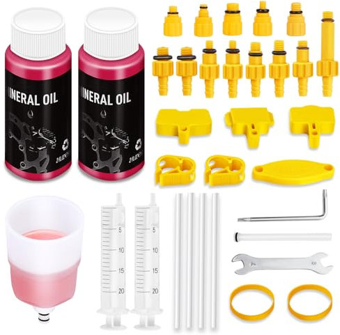 sealantkit Brake Bleed Kit for Shimano,TEKTRO,MAGURA Hydraulic Disc Brakes,Including 120 ML Mineral Brake Fluid,Transparent Funnel.