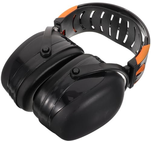 Hemobllo Black Noise Cancelling Safety Earmuffs, Abs Sponge Ergonomic