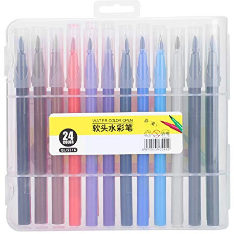 CDQL Aquarellstift, Kunststifte, Aquarellmarker, Fineliner-Zeichenstifte, Künstlerbedarf, Fineliner-Tintenstifte, Set mit 24 Technischen Zeichenstiften (24 Farben)