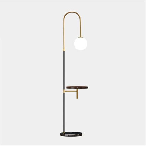 Lampadaire Salon Lampadaire moderne avec table, lampadaire avec étagères, table d'appoint avec port de chargement USB, adapté au salon, au salon, au bureau, à la chambre à coucher Lampadaire sur Pied