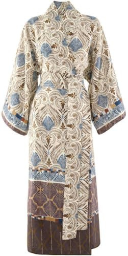 Bassetti Nairobi Kimono aus 100% Baumwollsatin in der Farbe Caffe M1, Größe: L-XL - 9332206