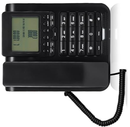 WYLZLKX Téléphone fixe filaire avec grand volume réglable et écran LCD rétroéclairé pour téléphone domestique sans fil