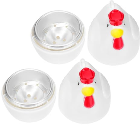 SOIMISS Cuiseur Vapeur Pour Œufs à Micro-ondes En Plastique, Lot De 2 Coquetiers De Poussin, Léger Et Compact, Cuisson Rapide Pour Garçon Et Filles Et Famille