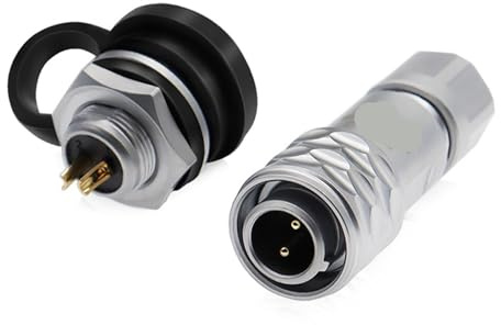 HDFMZLJAZ Adaptateur de Prise d'alimentation Mini-Prise et d'aviation Industrielle M8 à 2,8 Broches, connecteur Signal for caméra Radio LED(2pin Plug and Socket)