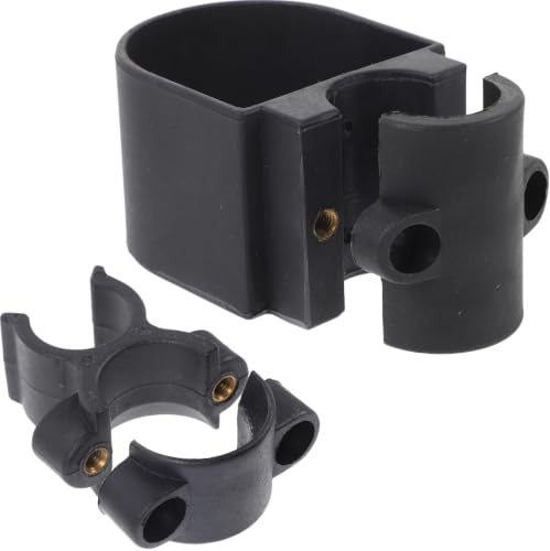 PRETYZOOM Stockhalter für Rollstuhl und Elektromobil 4 Stück Schwarz aus Kunststoff und Legierung Stabiler Gehstockständer für Gehstock und Krücke Am Rollator